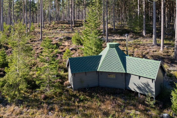 Dach, Strauch, Landschaft, Pflanzengemeinschaft, Wald, Grundstueck, Hütte, Ländliches Gebiet, Wald, Hütte