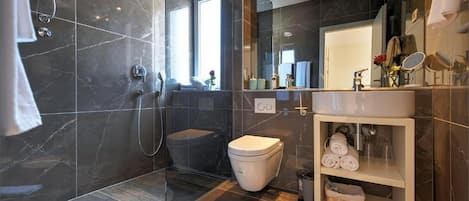 Douche, séchoir à cheveux