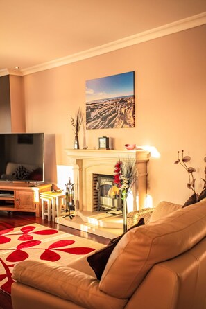 TV, fireplace, DVD player