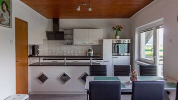 Fridge, oven, stovetop, dishwasher