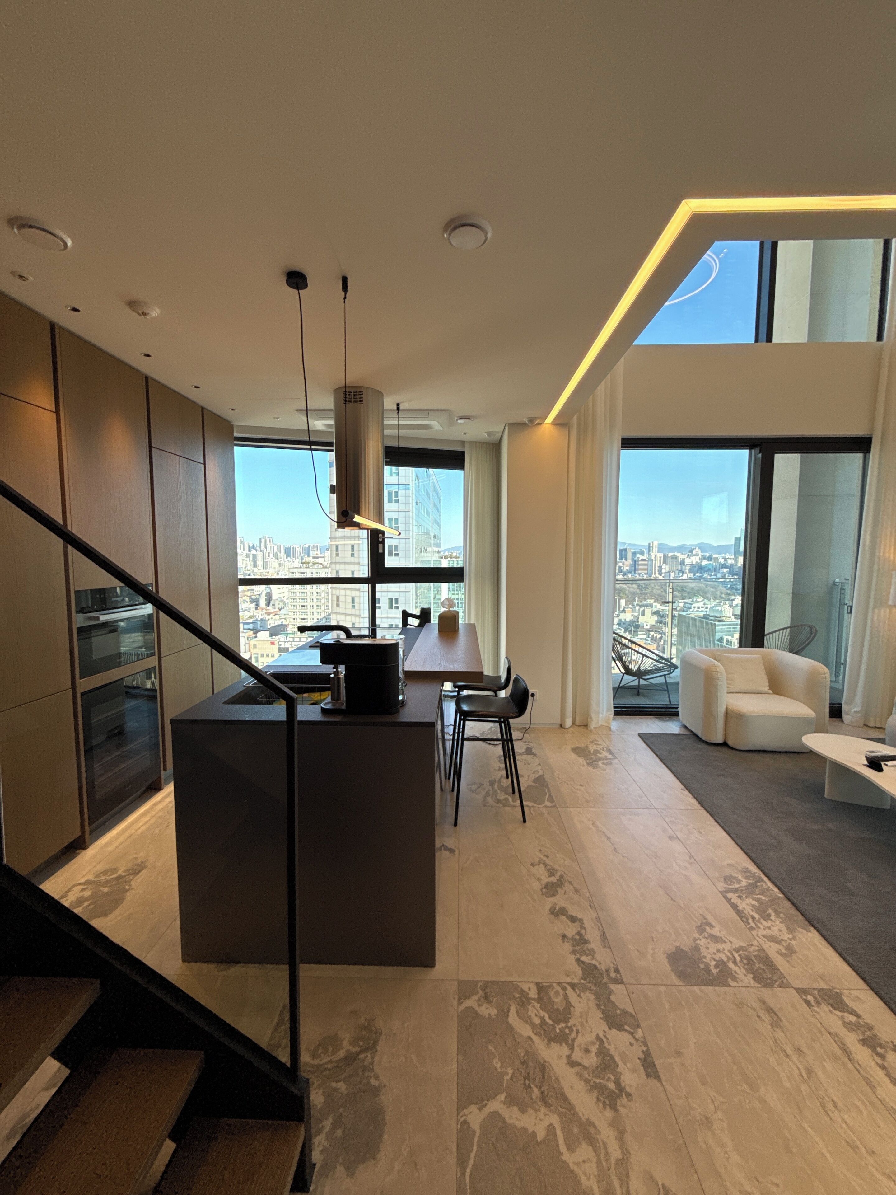 Luxury Apartment, 2 Bedrooms, Balcony, City View | Private kitchen | Full-size fridge, microwave, oven, dishwasher