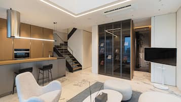 Luxury Apartment, 2 Bedrooms, Balcony, City View | Blackout drapes, soundproofing, free WiFi