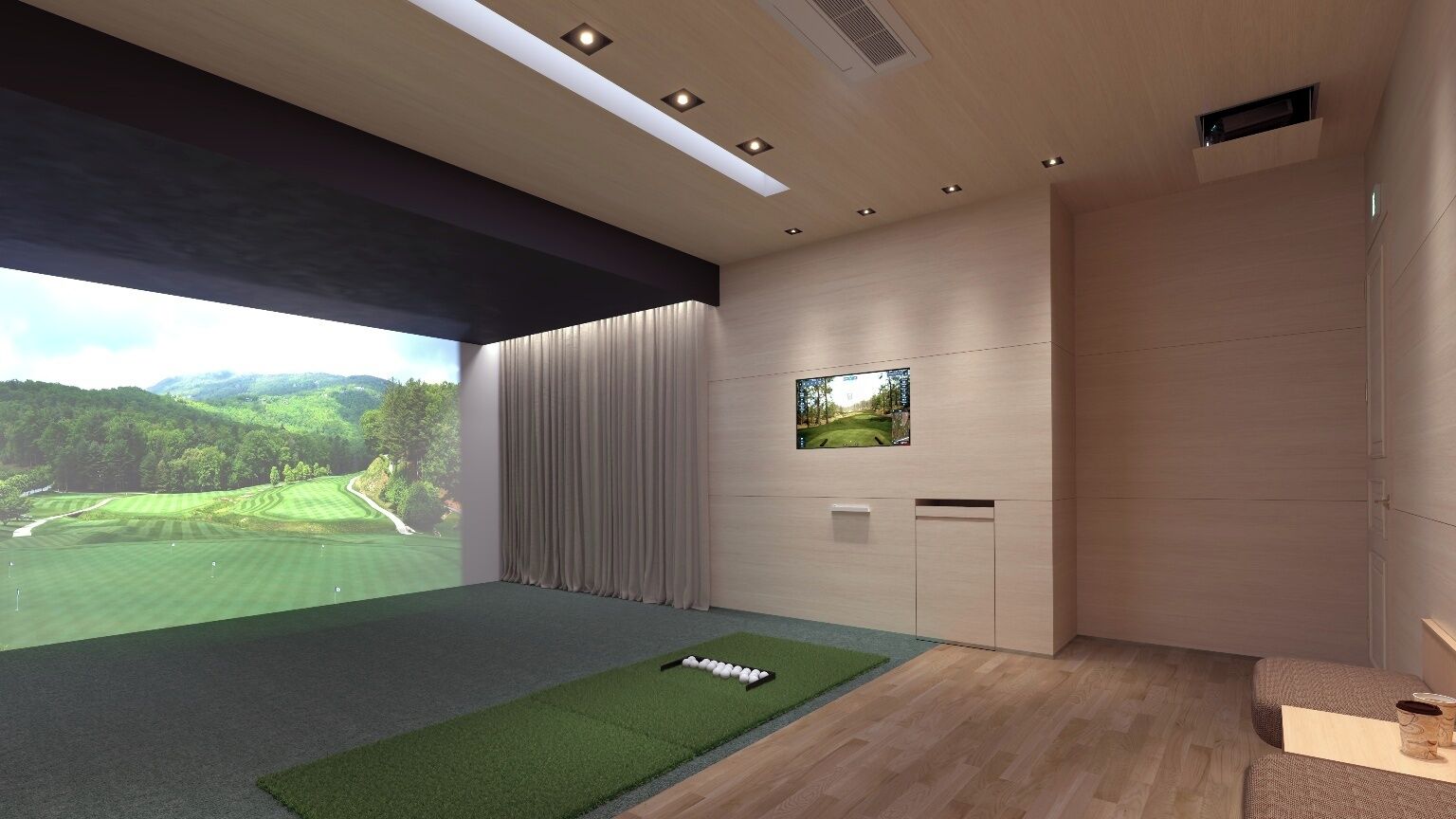 Indoor golf driving range