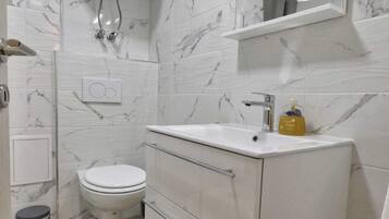 Een douche, een haardroger