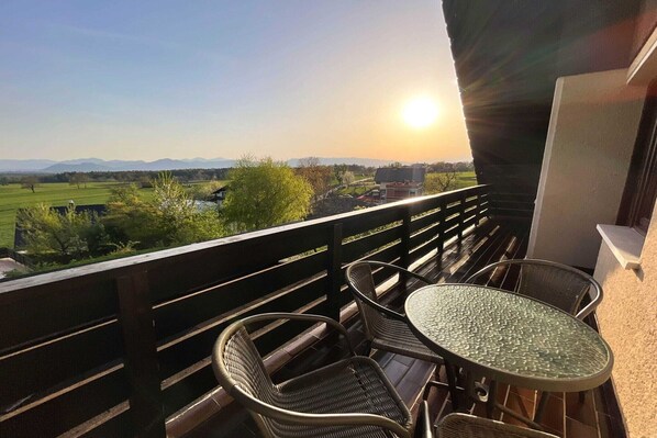 Terrace/patio - Two Bedroom Apartment with Balcony and Mountain View (Preddvor)