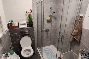Shower, hair dryer