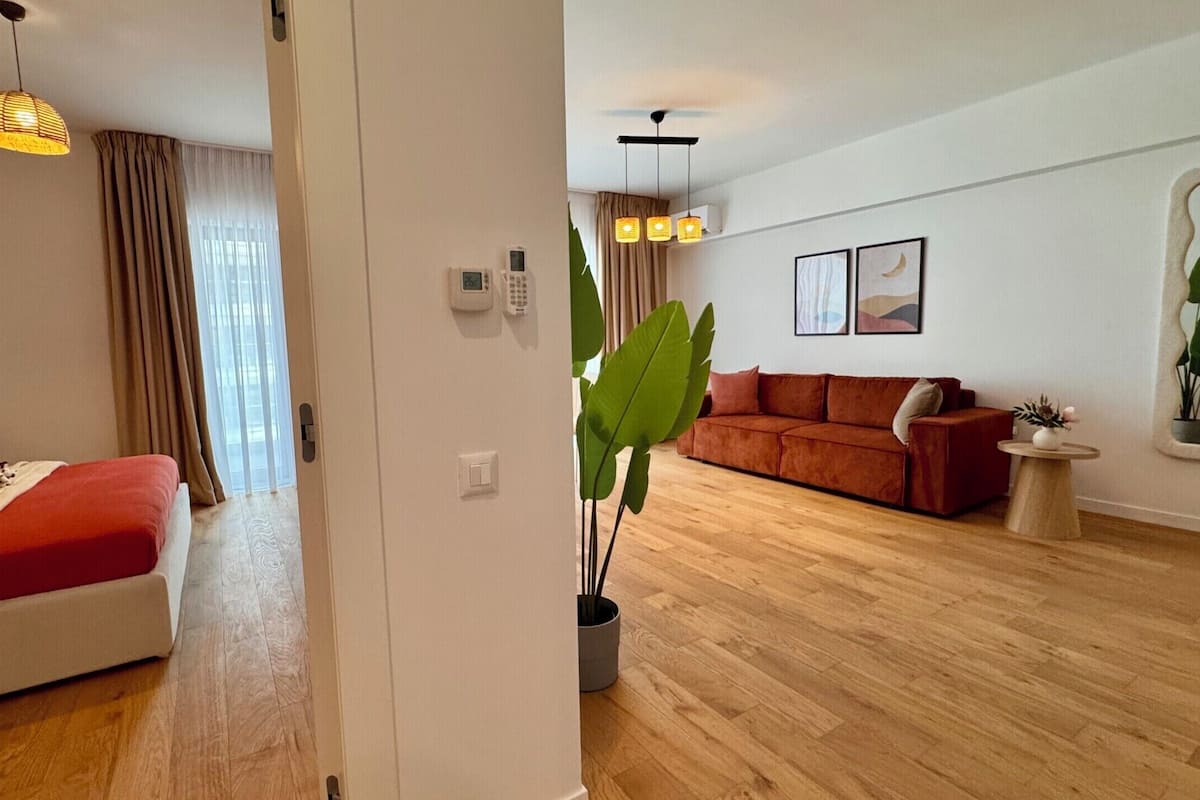 Superior-Apartment, 1 Queen-Bett und Schlafsofa, Blick auf den Innenhof