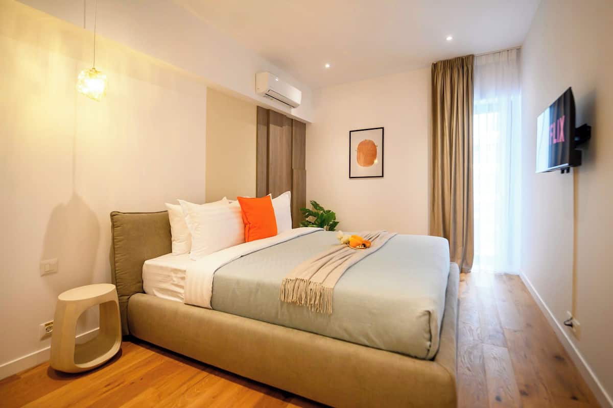 Superior-Apartment, 1 Queen-Bett und Schlafsofa, Blick auf den Innenhof