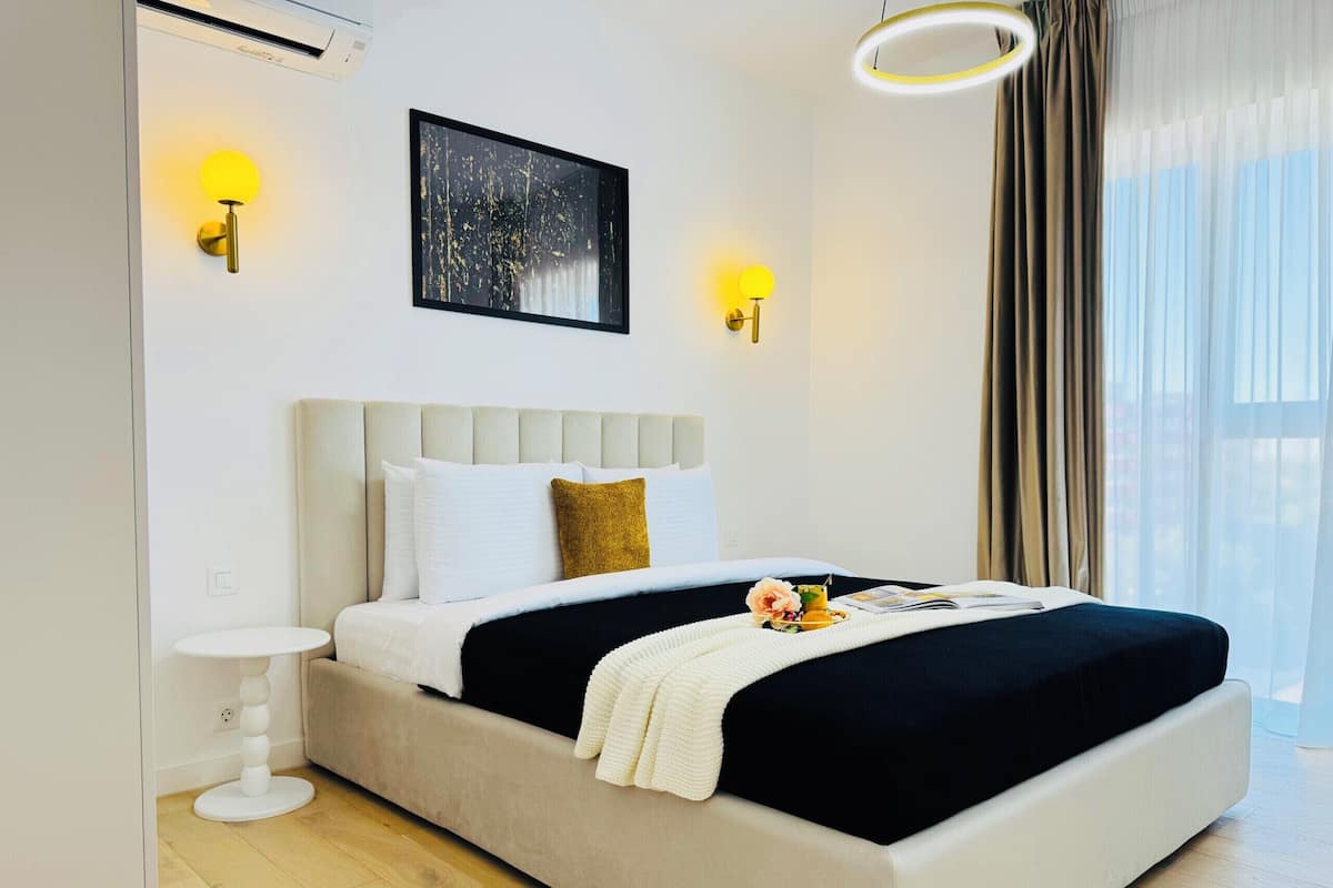 Superior-Apartment, 1 Queen-Bett und Schlafsofa, Blick auf den Innenhof