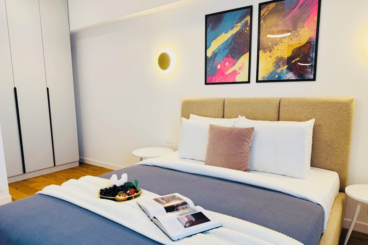 Superior-Apartment, 1 Queen-Bett und Schlafsofa, Blick auf den Innenhof