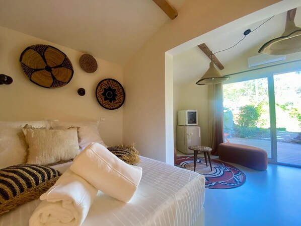 1 chambre, coffre-fort, lit de bébé portatif, accès au Wi-Fi (inclus)