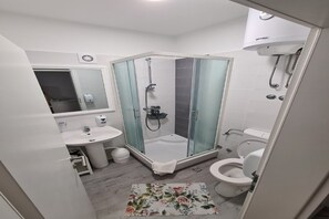 Shower, hair dryer