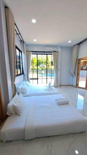Family Villa, 4 Bedrooms, Pool Access, Pool View | Soundproofing, bed sheets - Naisuan villa (Trang)