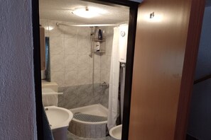 Shower, hair dryer