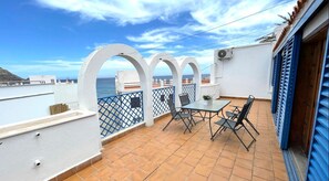 Deluxe Apartment, Sea View | Terrace/patio - Apartamentos Vela Blanca (San José)
