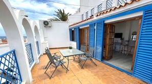 Deluxe Apartment, Sea View | Terrace/patio - Apartamentos Vela Blanca (San José)