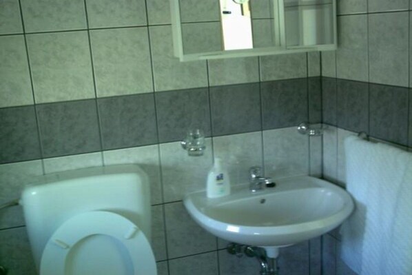Douche, séchoir à cheveux