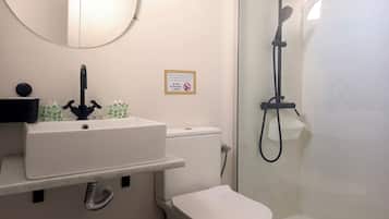 Standard Double or Twin Room | Bathroom | Shower, hair dryer, towels, soap