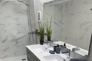 Shower, hair dryer