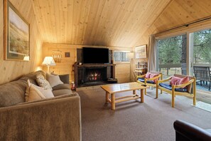 Télévision, cheminée