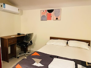Desk, laptop workspace, iron/ironing board, free WiFi