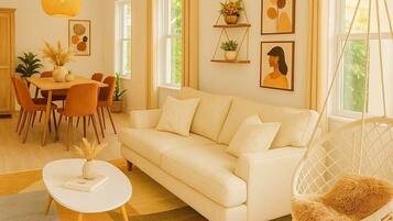 House, Patio | Living area | 50-inch plasma TV with cable channels