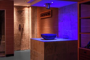 Een sauna, een stoombad
