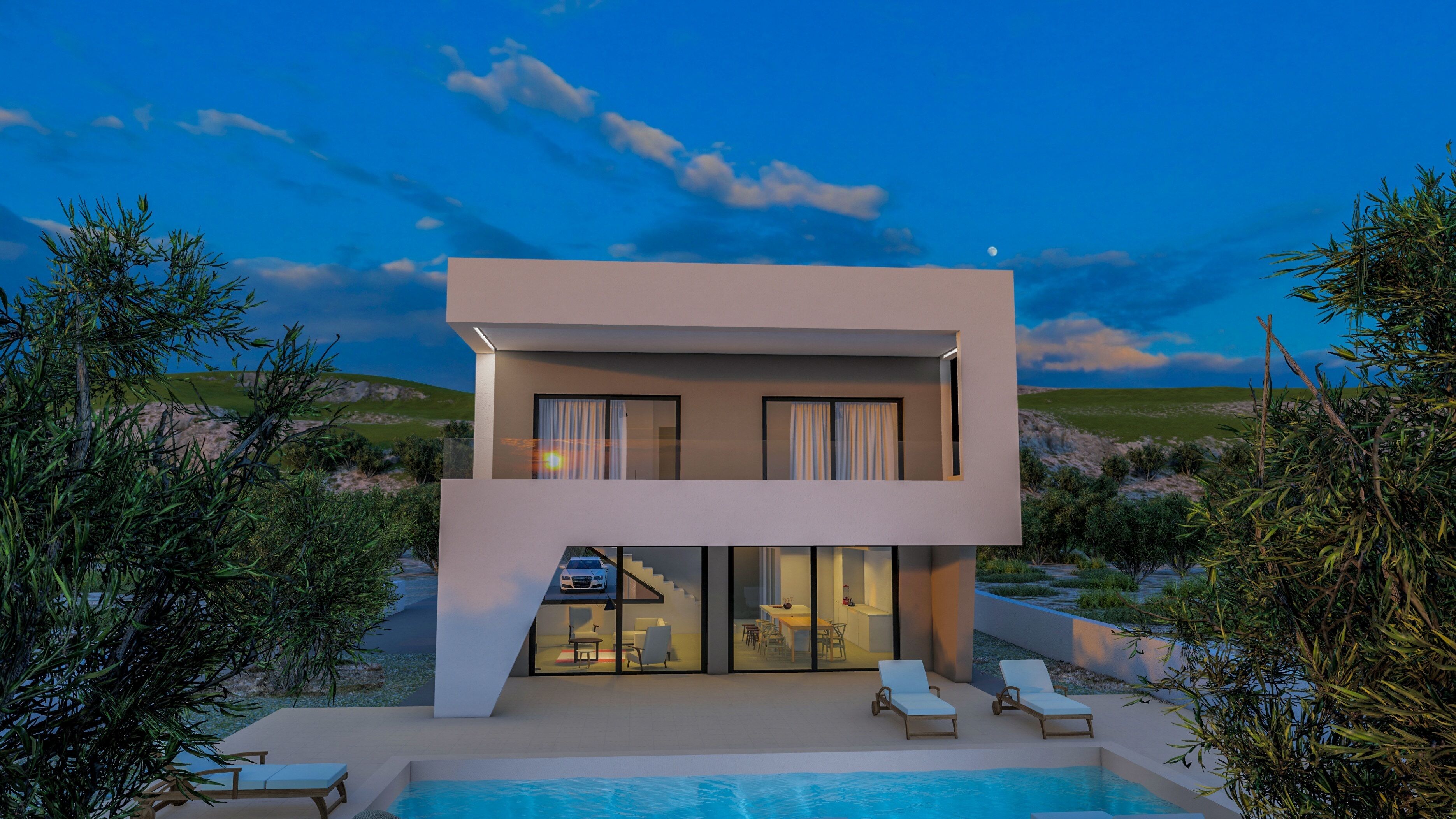 Outdoor pool, a heated pool