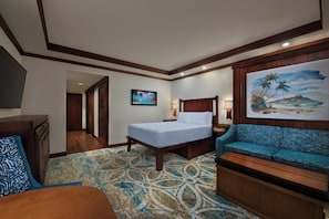 Deluxe Studio - Preferred View. Hearing accessible - visual alarms and notifications. 1 queen bed, 1 - Disney's Polynesian Villas & Bungalows (Lake Buena Vista)