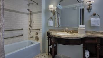 2 Bedroom Villa - Resort View. Wheelchair accessible with tub and option for hearing accessibility. | Bathroom