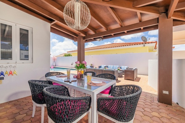 Covered patio for dining