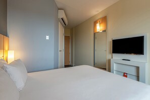 Family Double Room, City View | Minibar, desk, laptop workspace, blackout drapes
