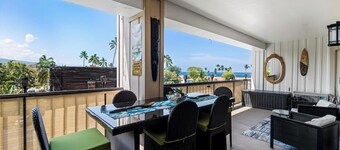 Kona Plaza#409: Top Floor, Downtown, Rare 3 bedroom Penthouse with Ocean View