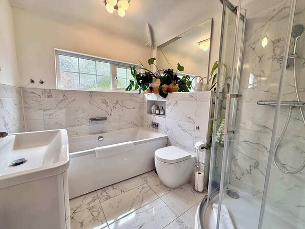 Shower, hair dryer