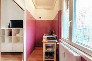 Appartement Confort, patio | Coin cuisine privé