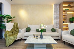 Classic Apartment, 2 Bedrooms | Living area | 50-inch flat-screen TV with cable channels - Apartment by Luxe Group ZA222 (Yerevan)