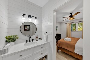Hair dryer, towels