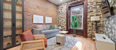 Classic Apartment, 1 Bedroom | Living area | Flat-screen TV