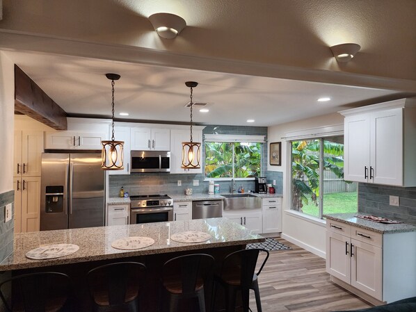 Microwave, oven, stovetop, dishwasher