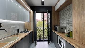 Apartemen Deluks, 2 kamar tidur | Dapur pribadi | Ketel listrik