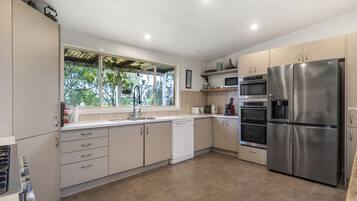 Microwave, oven, stovetop, dishwasher