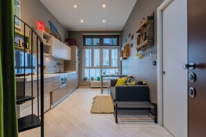 Apartment, 1 Doppelbett und Schlafsofa, Haustiere gestattet | Wohnbereich