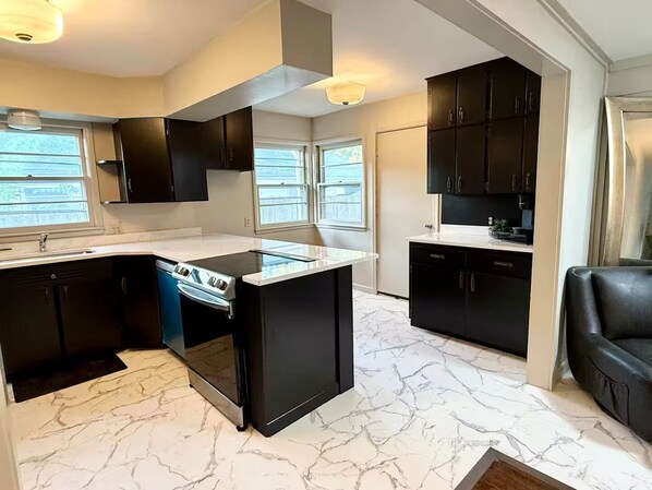 Microwave, oven, stovetop, dishwasher