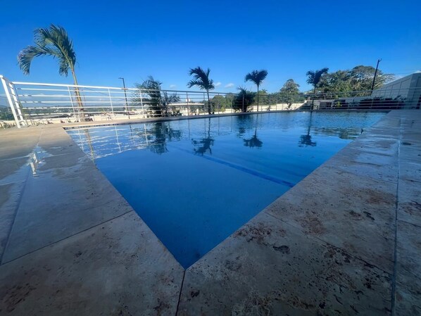 Outdoor pool, a heated pool