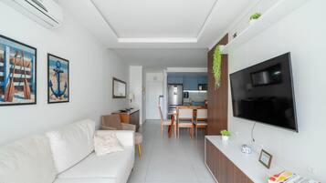 Basic Apartment | Living area | 32-inch Smart TV with digital channels