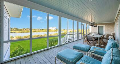 Waterfront Estate in Quogue with Private Dock, Pool & Resort-Style Grounds