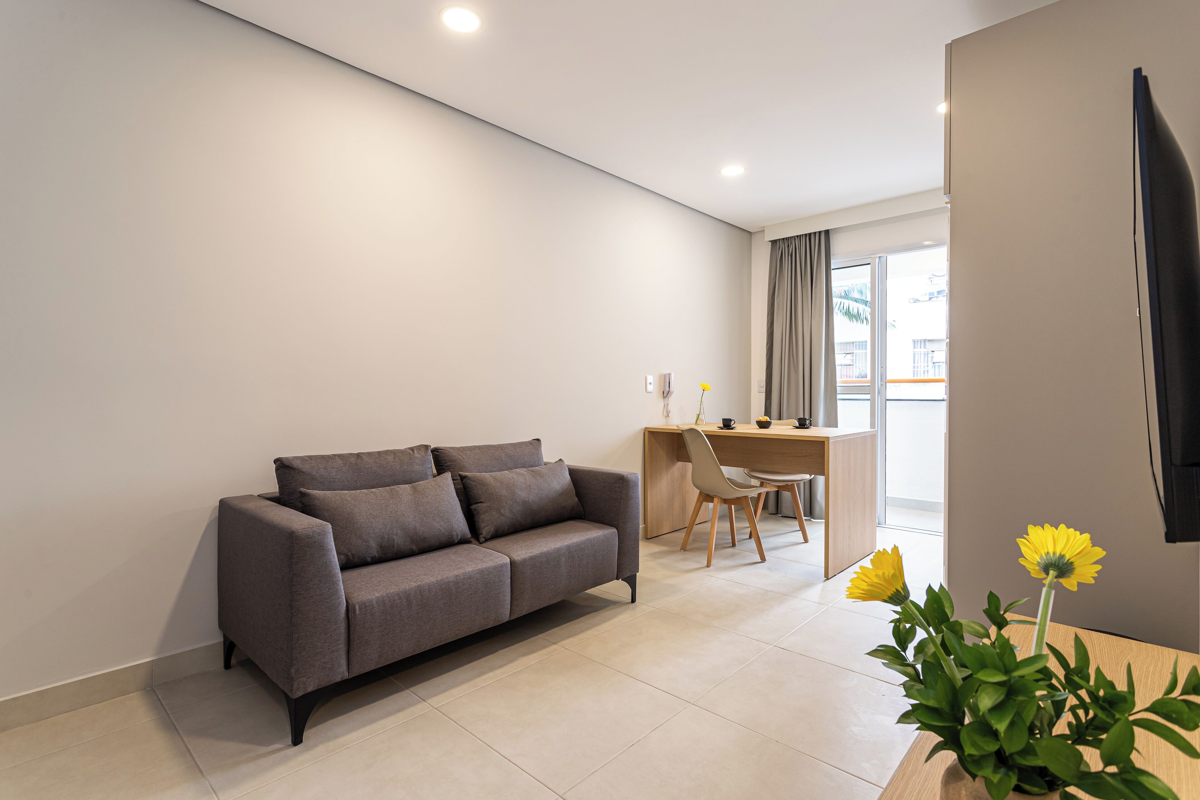 Exclusive Apartment | Living area | 40-inch Smart TV with digital channels