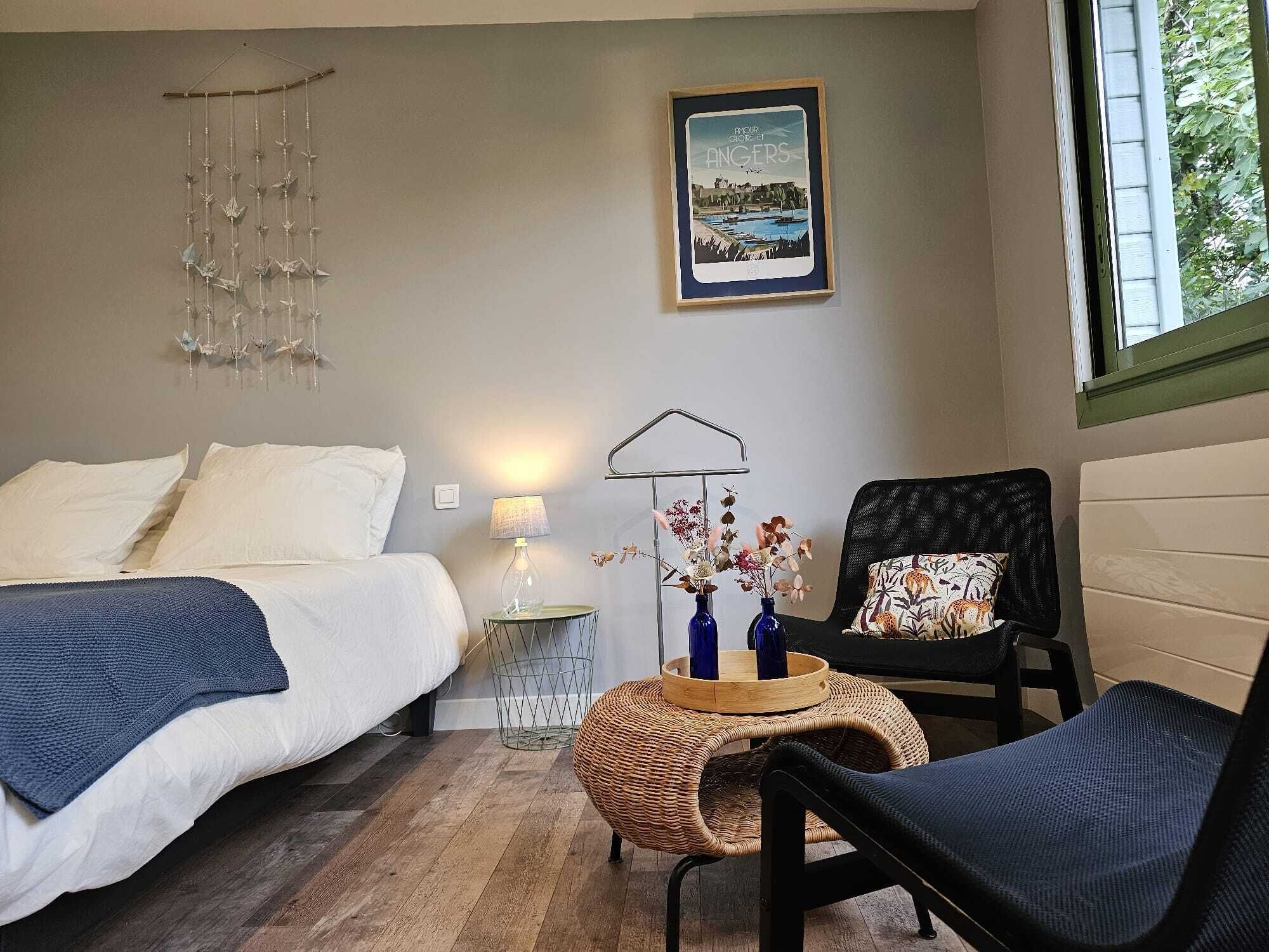 1 slaapkamer, een bureau, gratis wifi, beddengoed