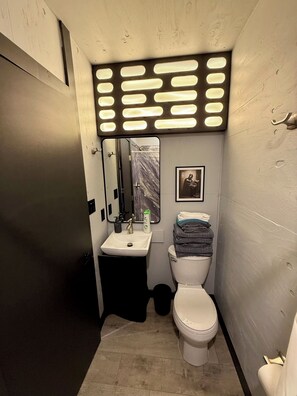 Towels, soap, toilet paper