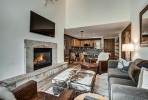 TV, fireplace, DVD player